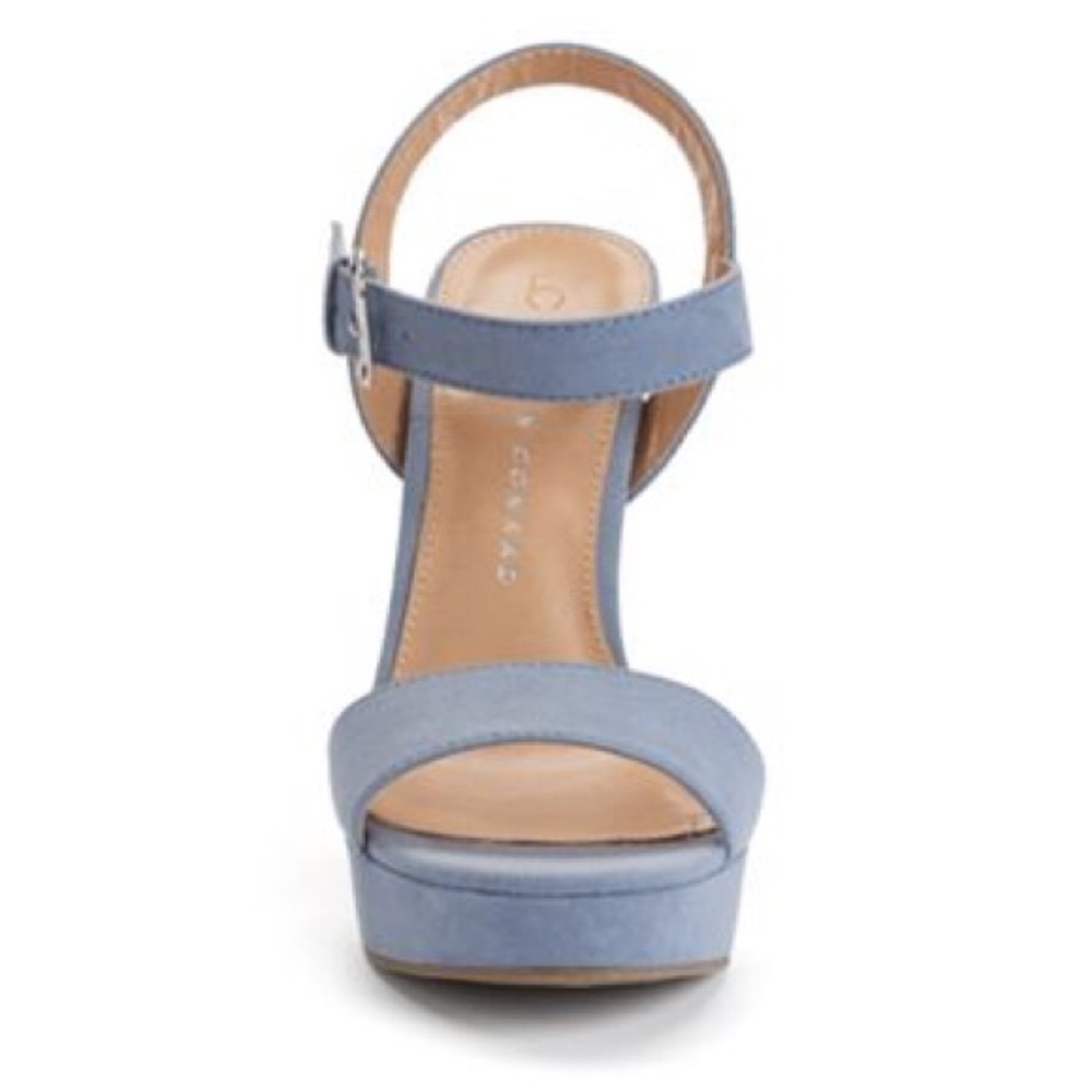 LC Lauren Conrad Blue Chunky Heel Sandals NWT - Picture 5 of 6